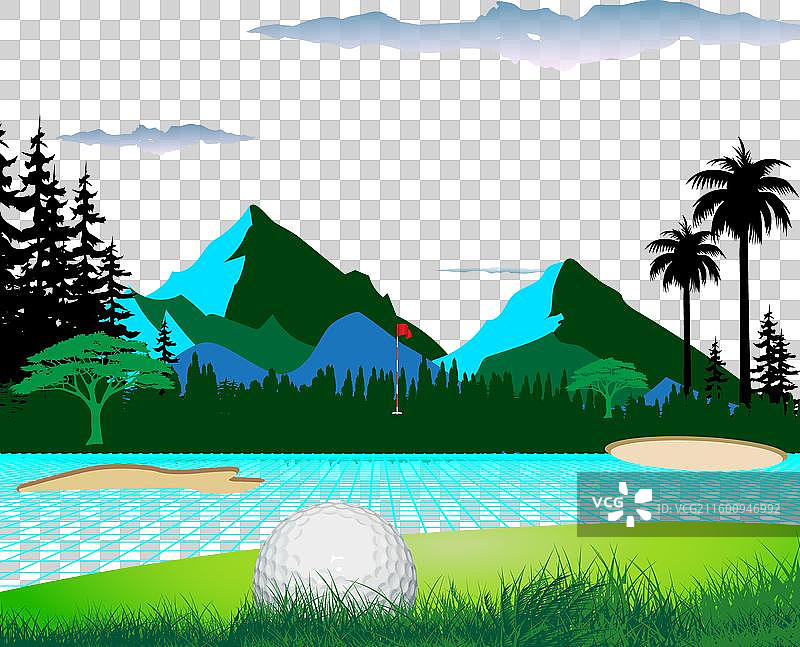 自然的高尔夫球场图片素材