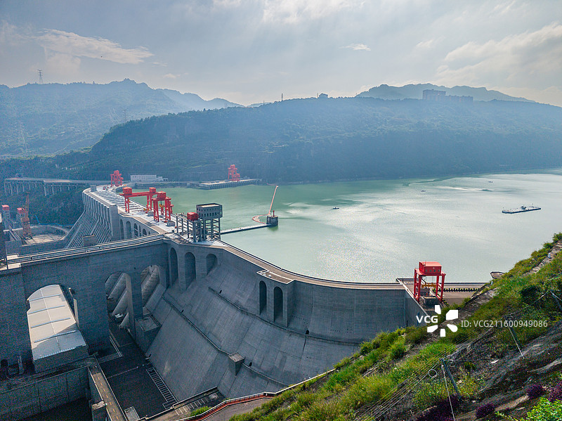四川省宜宾市屏山县向家坝水电站观景台风景区图片素材
