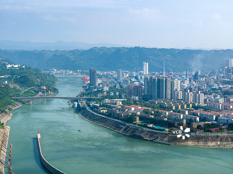 云南省昭通市水富市和金沙江图片素材