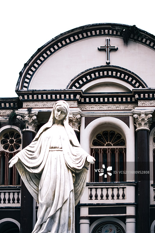 成都平安桥天主堂，圣母雕像图片素材
