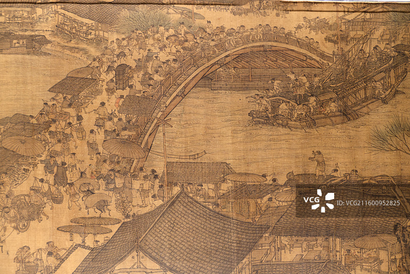 中国故宫清明上河图真迹图片素材