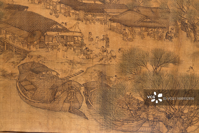 中国故宫清明上河图真迹图片素材