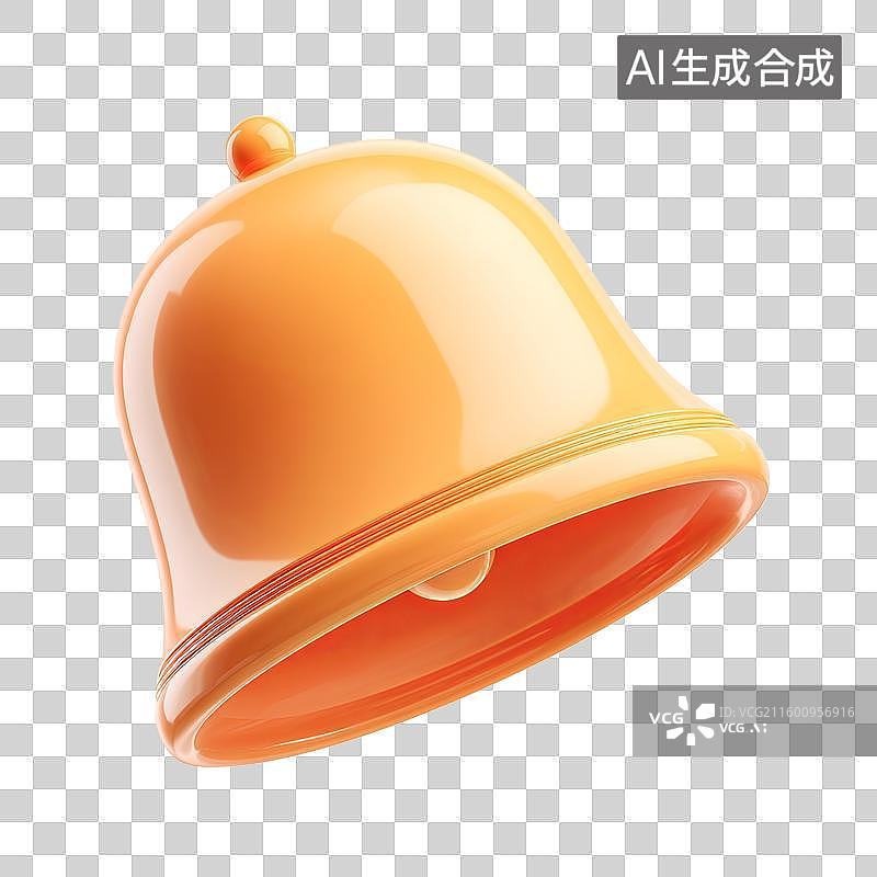 【AI数字艺术】橙色铃铛特写图片素材