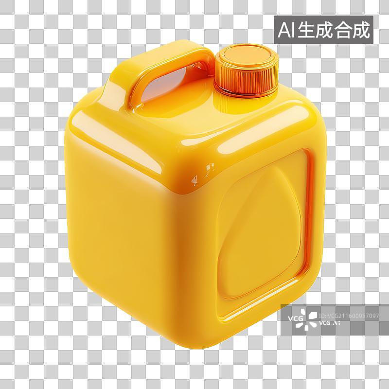 【AI数字艺术】黄色塑料油桶图片素材
