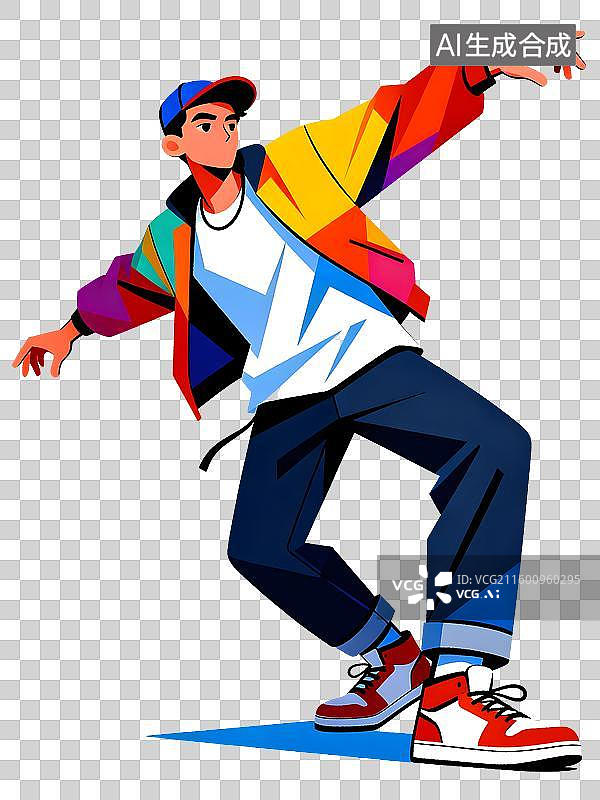 【AI数字艺术】活力青年街头动感舞蹈图片素材