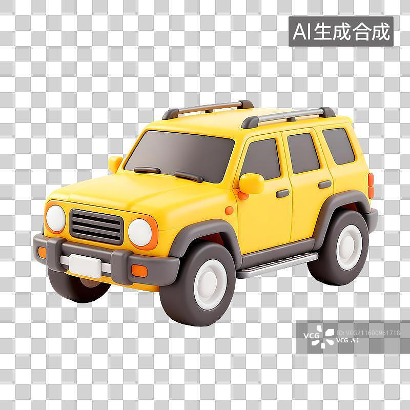 【AI数字艺术】黄色玩具越野汽车图片素材