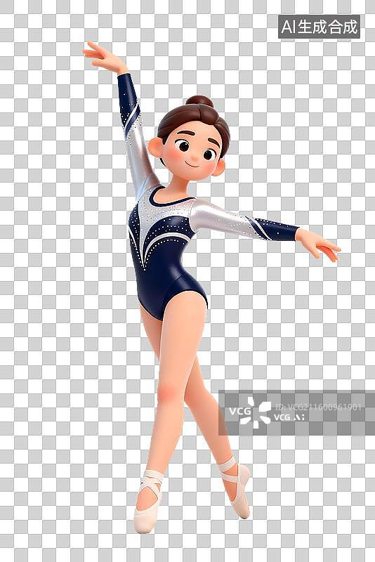 【AI数字艺术】女性体操运动员优雅舞蹈图片素材