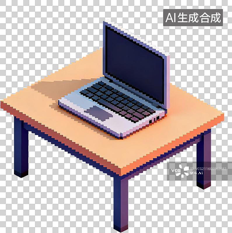 【AI数字艺术】商务办公用品3D像素风格免抠图形插画元素图片素材