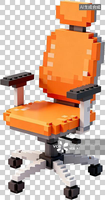 【AI数字艺术】商务办公用品3D像素风格免抠图形插画元素图片素材