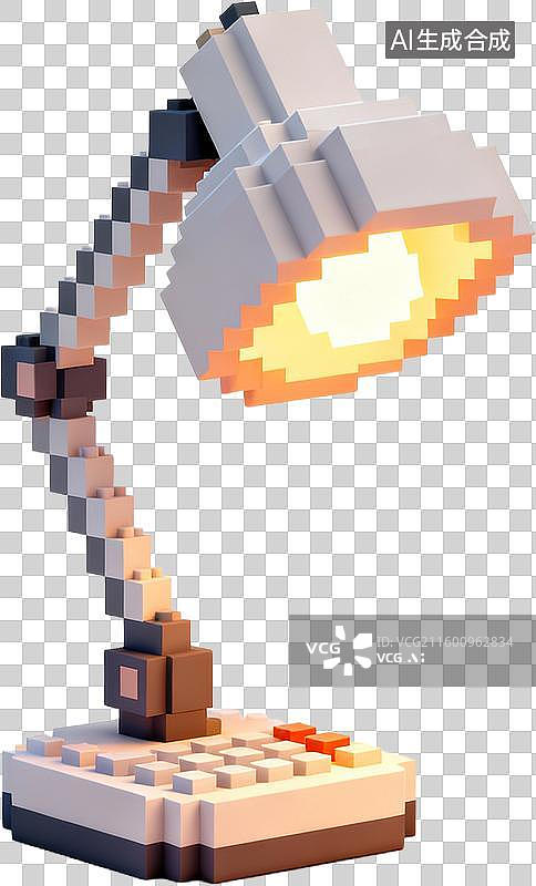 【AI数字艺术】商务办公用品3D像素风格免抠图形插画元素图片素材