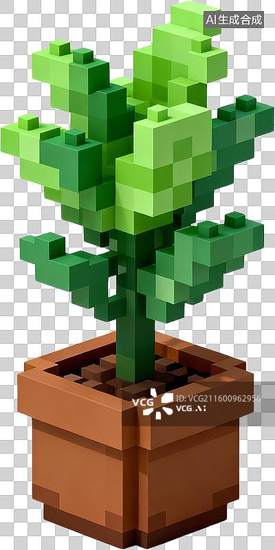 【AI数字艺术】商务办公用品3D像素风格免抠图形插画元素图片素材