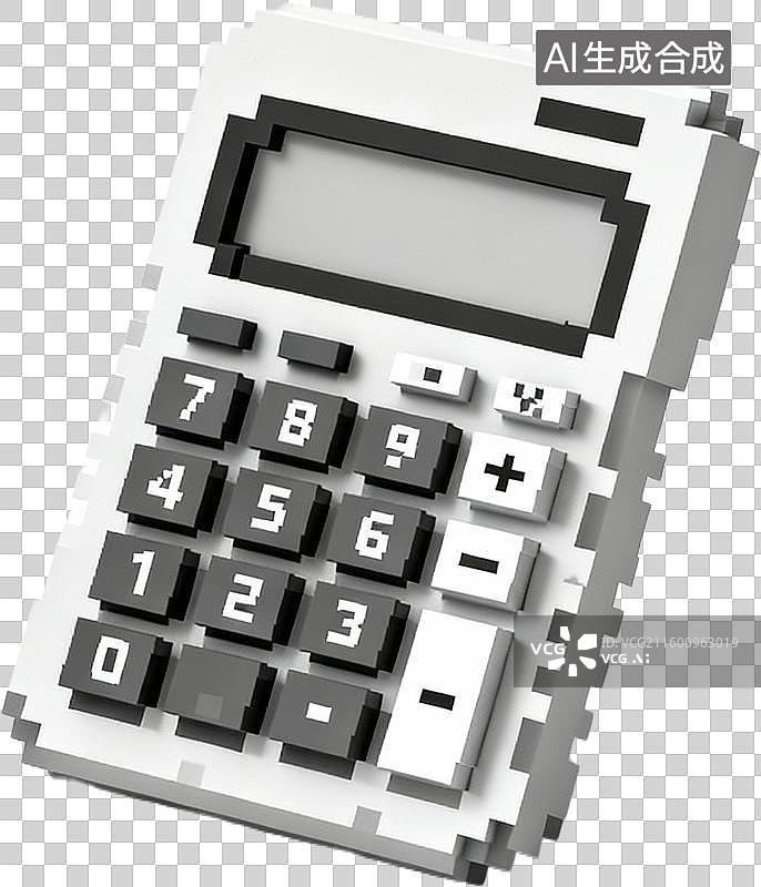 【AI数字艺术】商务办公用品3D像素风格免抠图形插画元素图片素材