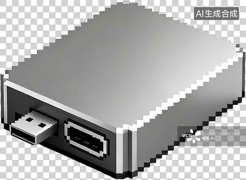 【AI数字艺术】商务办公用品3D像素风格免抠图形插画元素图片素材