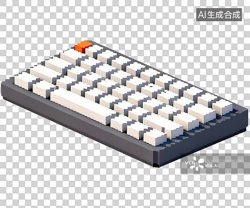 【AI数字艺术】商务办公用品3D像素风格免抠图形插画元素图片素材