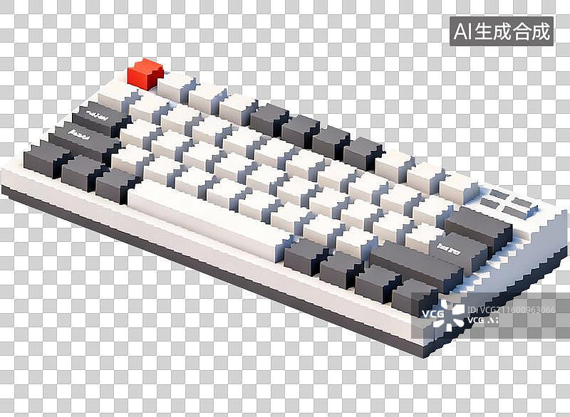 【AI数字艺术】商务办公用品3D像素风格免抠图形插画元素图片素材