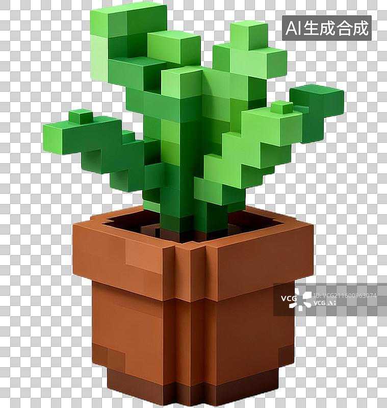 【AI数字艺术】商务办公用品3D像素风格免抠图形插画元素图片素材