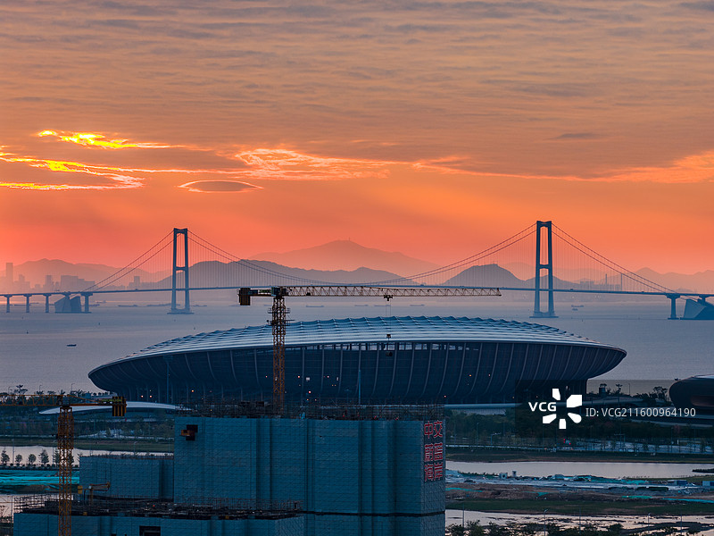 中国广东省广州南沙区大湾区文化体育中心图片素材