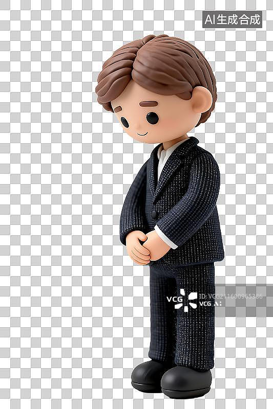 【AI数字艺术】身着正装的男性人偶图片素材