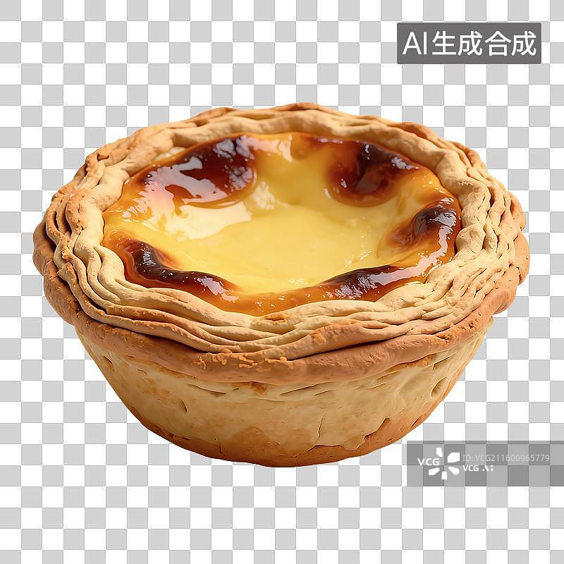 【AI数字艺术】蛋挞食物插画图片素材