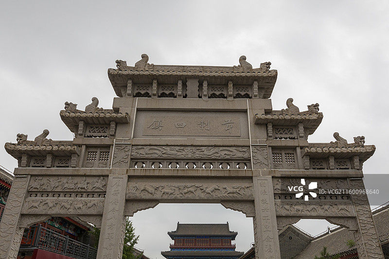 秦皇岛市山海关古城，节制四镇牌楼图片素材
