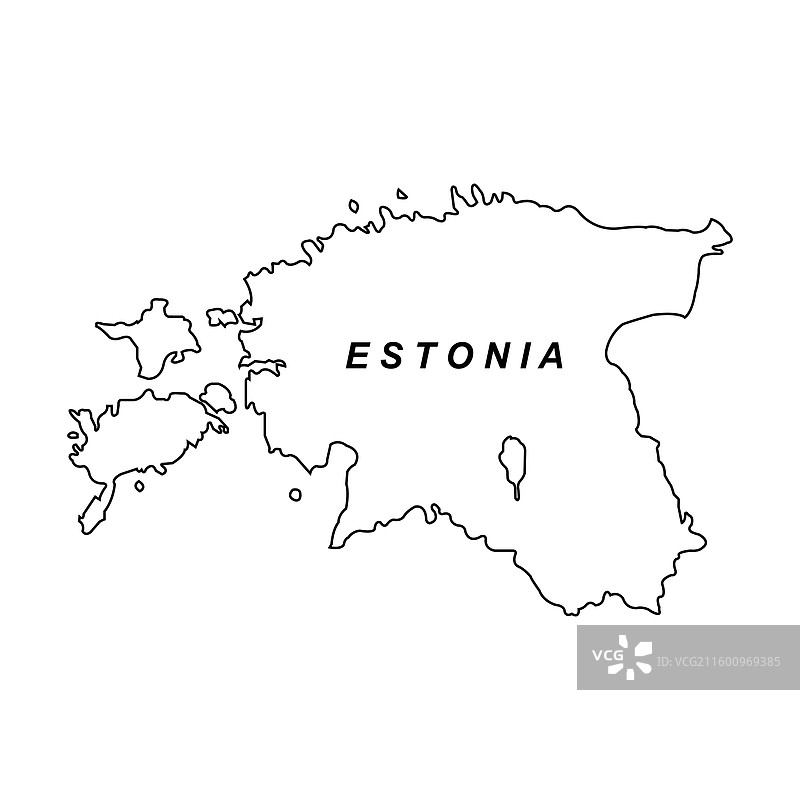 爱沙尼亚地图设计图片素材