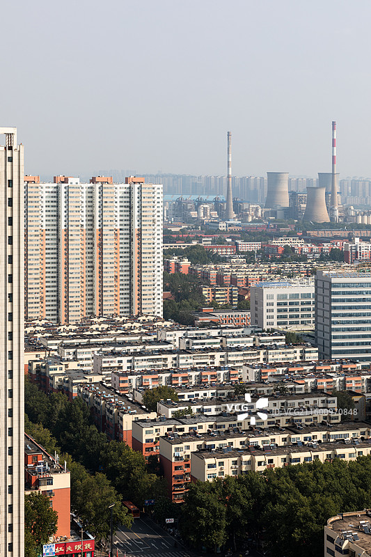 河南洛阳涧西区工业区城市俯瞰图片素材