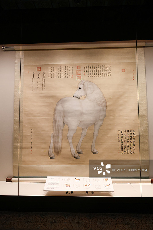 万吉骦图轴清乾隆郎世宁十骏图万物和生画展故宫博物院藏动物题材绘画特展图片素材