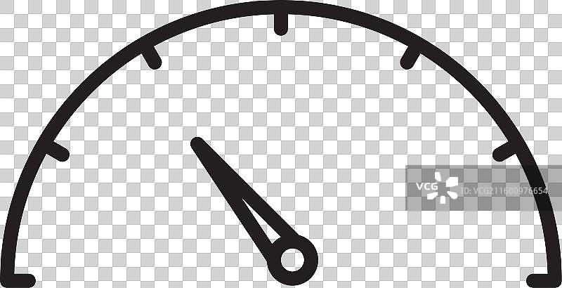 汽车速度计图标黑色线条艺术标志图片素材