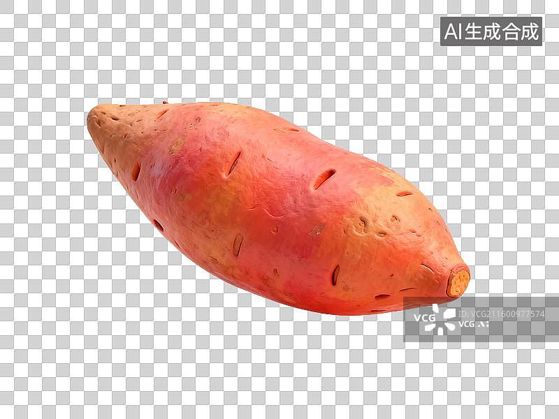 【AI数字艺术】一个新鲜的红薯特写图片素材