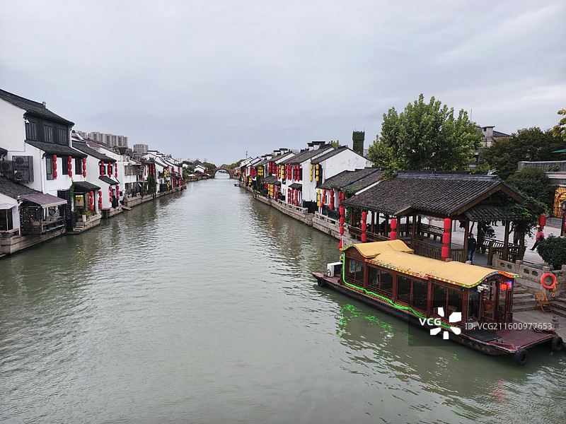 江苏无锡南长街古运河风光图片素材