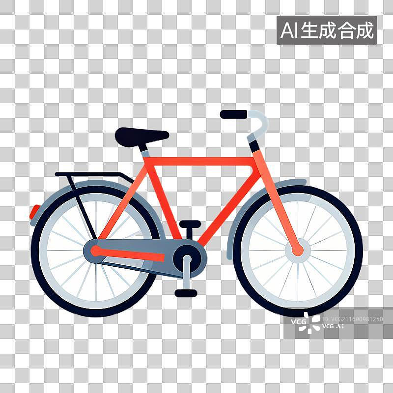 【AI数字艺术】红色双轮自行车图片素材
