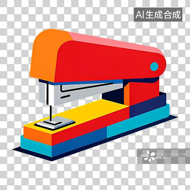 【AI数字艺术】彩色办公用订书机图片素材
