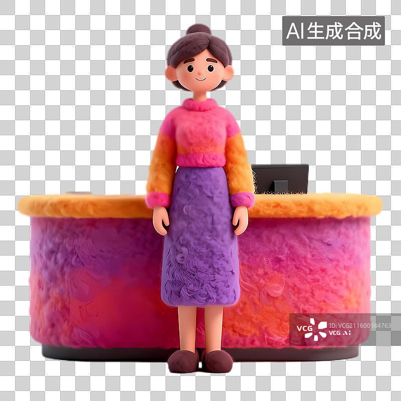 【AI数字艺术】站在前台的女性人物图片素材