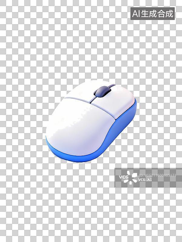 【AI数字艺术】鼠标3D立体卡通图标办公元素图片素材