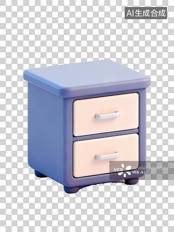 【AI数字艺术】文件柜3D立体卡通图标办公元素图片素材