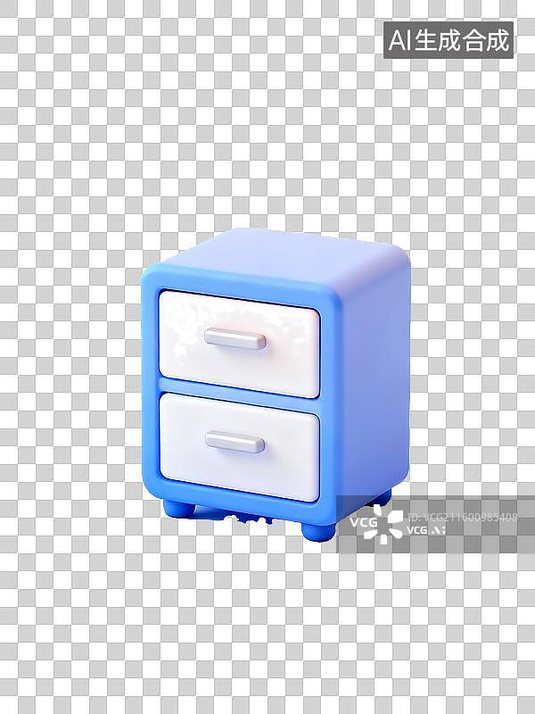 【AI数字艺术】文件柜3D立体卡通图标办公元素图片素材