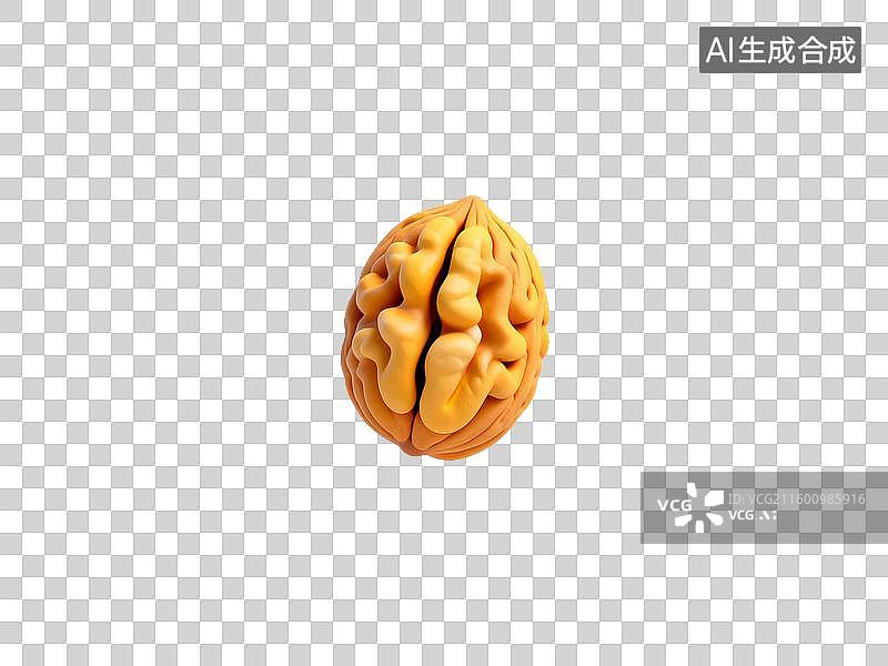 【AI数字艺术】一颗粘土材质的核桃图片素材