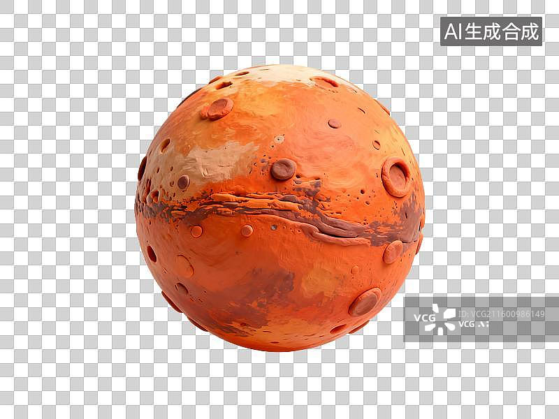 【AI数字艺术】橙色星球模型展示图片素材