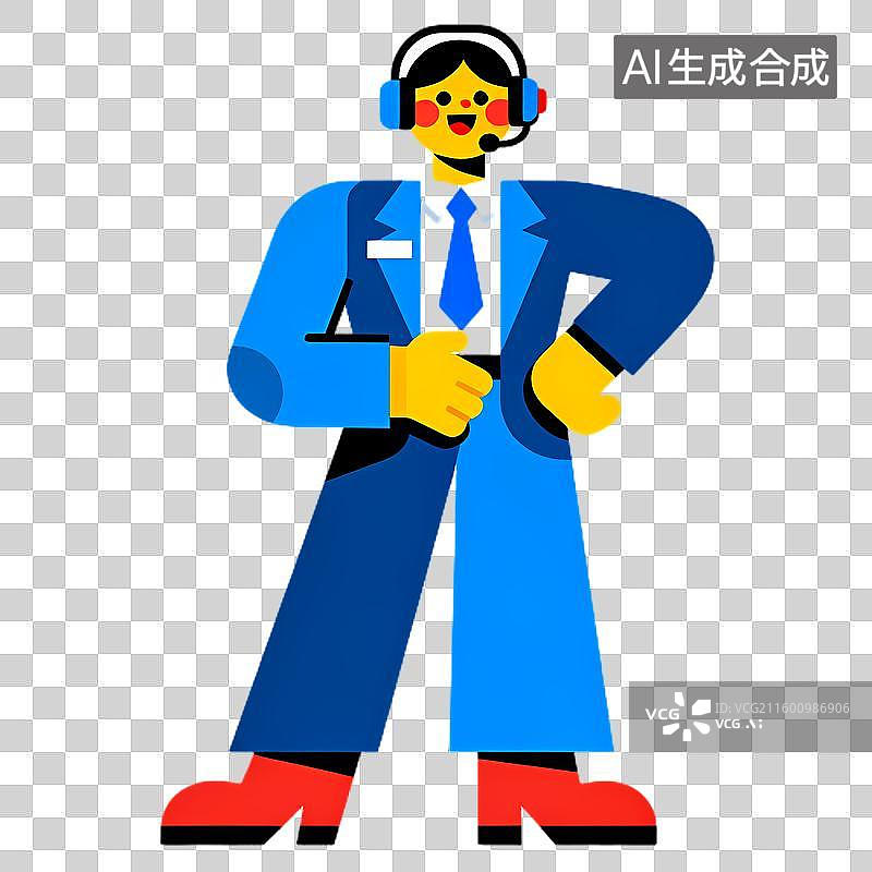 【AI数字艺术】穿着职业装的客服代表图片素材