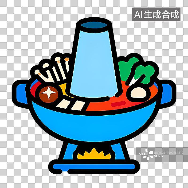 【AI数字艺术】色彩丰富的火锅美食图片素材
