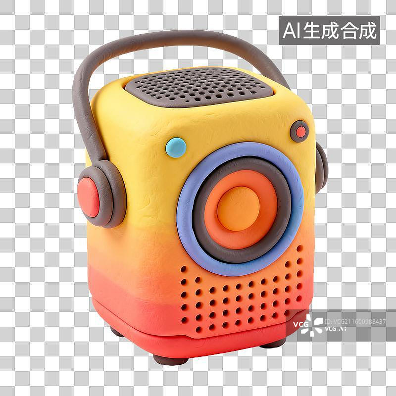 【AI数字艺术】儿童便携式彩色音箱图片素材