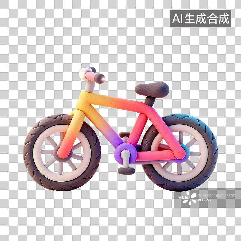 【AI数字艺术】彩虹色儿童平衡车图片素材