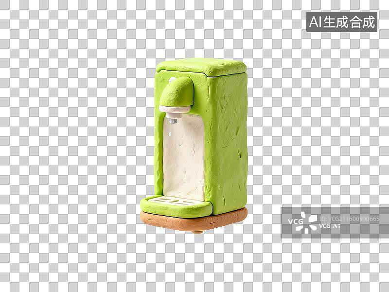 【AI数字艺术】粘土材质的感应饮水机模型图片素材