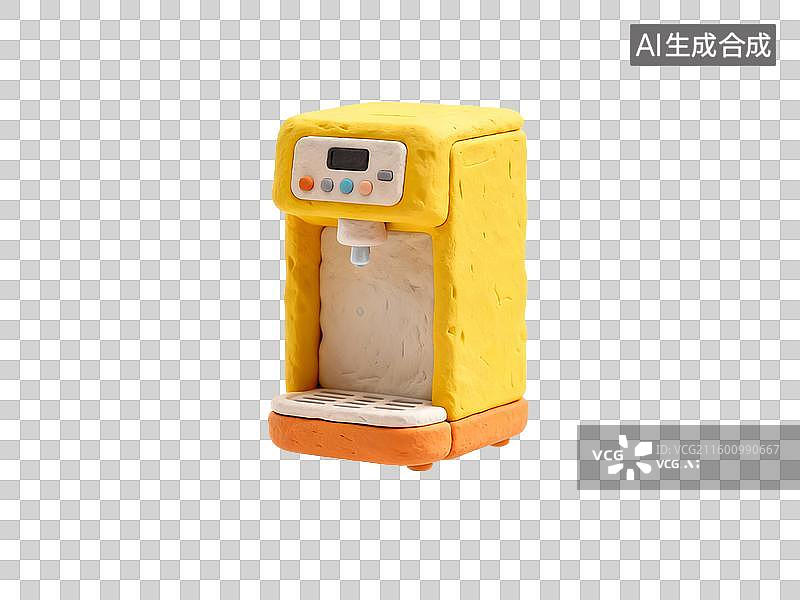 【AI数字艺术】粘土材质的感应饮水机模型图片素材