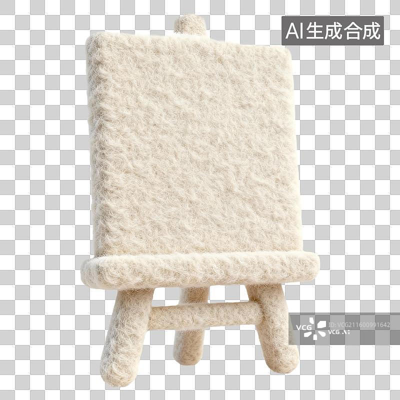 【AI数字艺术】商务办公学习3D卡通羊毛毡质感插画元素海报架图片素材