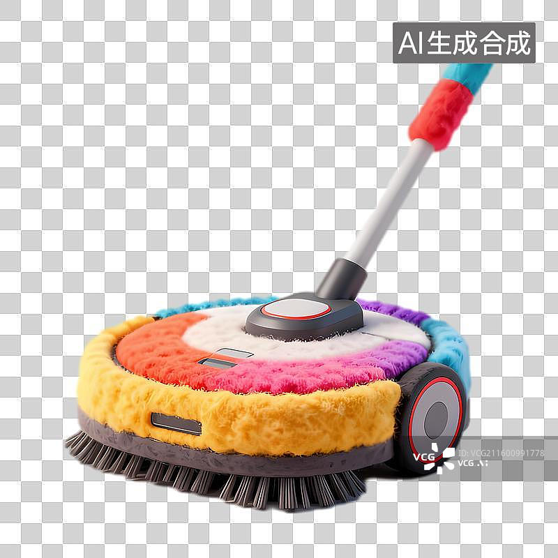 【AI数字艺术】彩色圆形电动清洁器图片素材