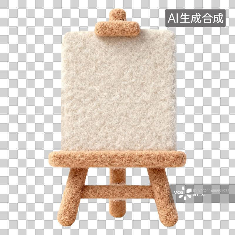 【AI数字艺术】商务办公学习3D卡通羊毛毡质感插画元素展架图片素材