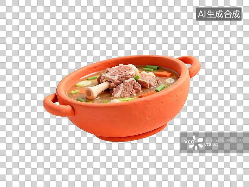 【AI数字艺术】一碗美味的牛肉汤图片素材
