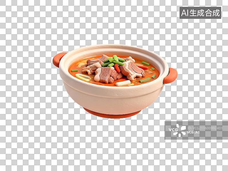 【AI数字艺术】一碗美味的牛肉汤图片素材