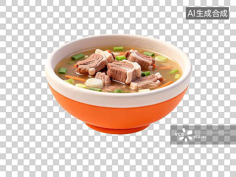 【AI数字艺术】一碗美味的牛肉汤图片素材